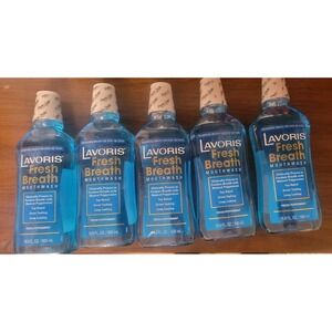 5X Lavoris Fresh Breath Mouthwash PEPPERMINT 16.9 FL OZ Each X5 SEALED